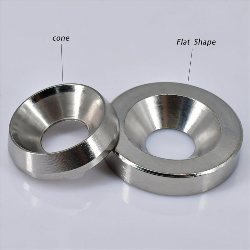 304 Stainless Steel M4x13x3 2 Cone Flat Washer Gasket 10pcs Corrosion Resistant - Image 4